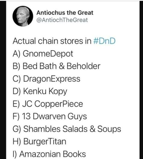 Dnd Campaign Starters, Bad Dnd Ideas, Dnd Campaign Inspiration, Modern Dnd Campaign Ideas, Dnd Shop Names, D&d Dm Tips, Dnd Encounter Ideas, Dm Tips Dnd, Dnd One Shot Ideas