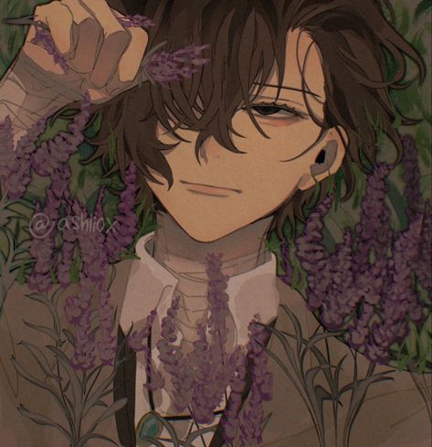 Dazai Osamu, An Anime, Anime Character, Ash, On Twitter, Purple, Twitter, Hair, Anime