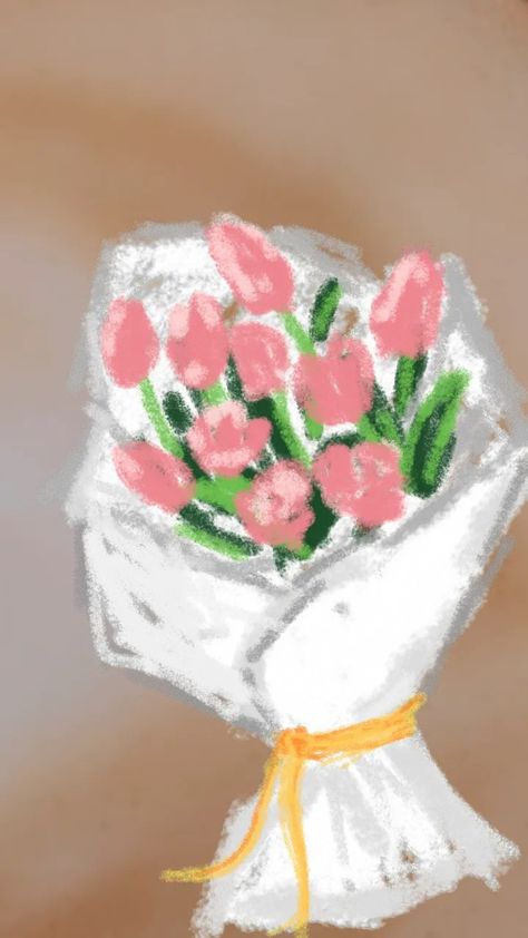 Cute Flower Drawing, Flower Bouquet Drawing, Story Drawing, Virtual Flowers, Iphone Instagram, Pastel Background, Cute Anime Pics, Couple Aesthetic, Cute Doodles