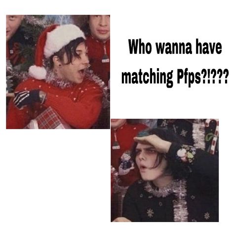 My Chemical Romance Pfp Matching, Mcr Christmas Wallpaper, Mikey And Gerard Matching Pfp, Mcr Pfp Aesthetic, Matching Mcr Pfps, Wanna Have Matching Pfps, My Chemical Romance Matching Pfp, Frerard Matching Icons, Mcr Christmas Pfp