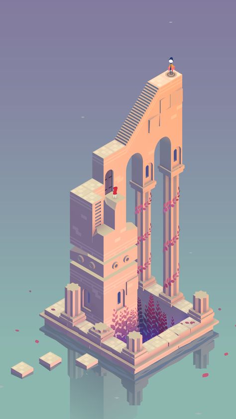 Monument Valley Game, Monument Valley 2, Cube World, Interior Design Portfolio Layout, Isometric Map, Isometric Drawing, New Architecture, Portfolio Design Layout, Isometric Art