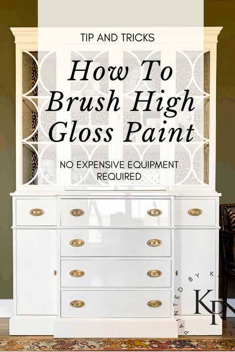 Shiny Painted Furniture, Benjamin Moore High Gloss Paint, High Gloss Painted Furniture Diy, Laquer Painted Walls, How To Spray Paint Furniture, High Gloss Painted Furniture, Paint On Furniture, Shabby Chic Chalk Paint, Lacquered Furniture