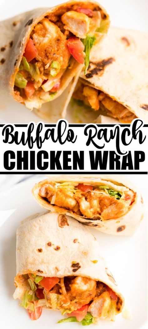 This copycat Buffalo Wild Wings Buffalo Ranch Chicken Wrap is full of flavor but wayyy healthier than the restaurant version. Lightly breaded buffalo chicken pieces wrapped up in a soft tortilla with ranch dressing, shredded lettuce, cheese, and tomatoes make a great dinner or the perfect game day meal! | www.persnicketyplates.com #chicken #buffalo #buffalochicken #copycatrecipe #gamedayfood #superbowlfood #healthyrecipe #easyrecipe #chicken Breaded Buffalo Chicken, Buffalo Ranch Chicken Wrap, Buffalo Ranch Chicken, Buffalo Chicken Wraps, Chicken Wrap Recipes, Buffalo Ranch, Buffalo Wild, Chicken Wrap, Buffalo Wild Wings