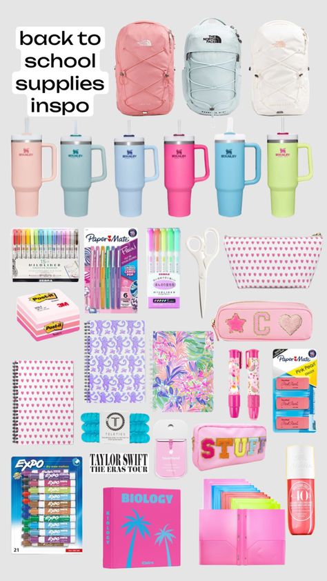 Preppy School, Back To School Supplies, Your Aesthetic, School Supplies, Back To School, Energy, Pink, Blue