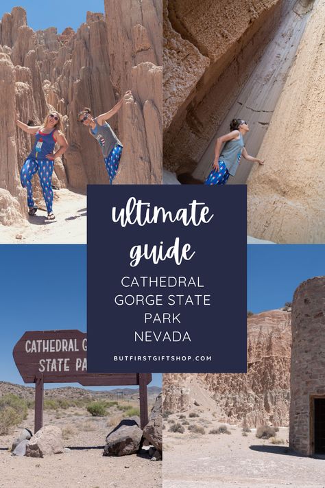 The ultimate guide for traveling to Cathedral Gorge State Park in Nevada, a perfect stop on a Southwestern USA road trip. The bentonite clay spires rise above the desert floor, creating an out-of-this-world landscape, perfect for hiking and exploring. Check out my blog post for more tips on visiting this remote, hidden gem of Nevada! Cathedral Gorge, Usa Road Trip Ideas, United States Travel Bucket Lists, Gorges State Park, Usa Places To Visit, Usa Road Trip, Road Trip Ideas, Southwest Usa, North America Travel Destinations