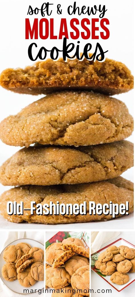 Spiced Molasses Cookies, Easy Molasses Cookies Simple, Biscuit Recipe With Shortening, No Chill Molasses Cookies, Sugar Free Molasses Cookies, Soft Molasses Cookies Old Fashion, Molasses Cookies Soft Easy Recipes, Old Fashioned Molasses Cookies Soft, Cookies Made With Crisco Shortening