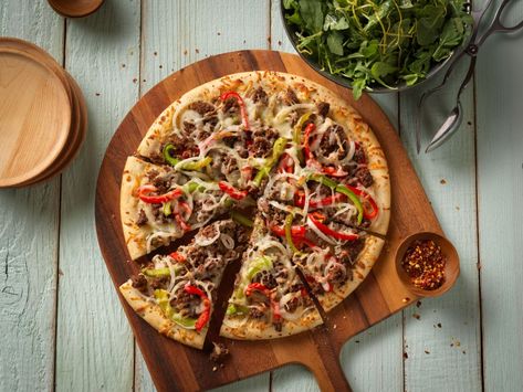 Freeze Pizza Dough, Beef Pizza, Resep Pizza, Arugula Pizza, Steak Pizza, Onion Pizza, Bawang Bombay, Beef Lasagna, Homemade Pizza Dough