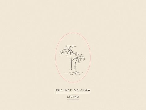 Two Palm Trees Tattoo, Slow Living Tattoo, Slow Living Illustration, Palm Tree Stamp Tattoo, Palm Tree Illustration Simple, Mini Palm Tree Tattoo, Palm Tree Line Art, Tropical Tattoos, Tropical Flower Tattoos