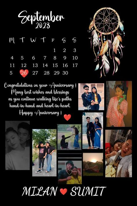 Photo Collage For Anniversary, Calendar Photo Frame, Happy Anniversary Collage, Couple Photo Editing Ideas, Anniversary Frame Background, Anniversary Photo Frame Ideas, Happy Birthday My Hubby, Anniversary Collage, Happy Anniversary Photos