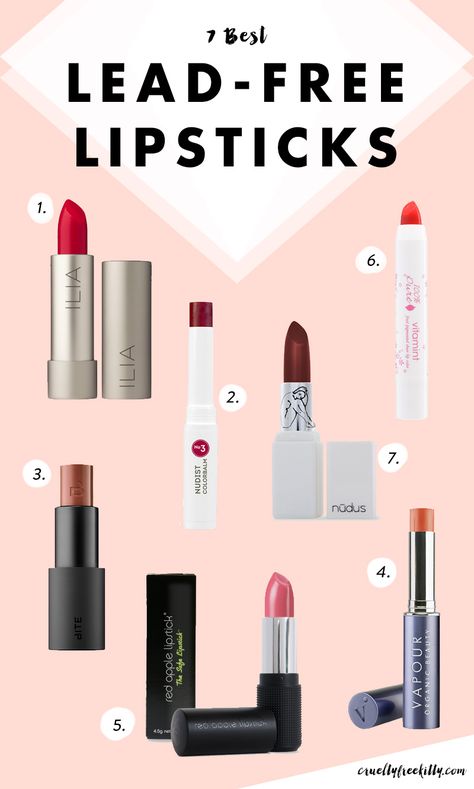 I’ve been reading up on lead in lipstick lately and what I’ve found isn’t pretty. It turns out that lead is not only poisonous is large amounts, but also in trace amounts. This is because lead interferes with other molecules in our body such as zinc and calcium, so that these molecules can no longer … Poisoned Makeup, Fun Lipstick, Nontoxic Makeup, Lipstick Pictures, Vegan Lipstick, Safe Makeup, Maybelline Lipstick, Non Toxic Makeup, Natural Lipstick