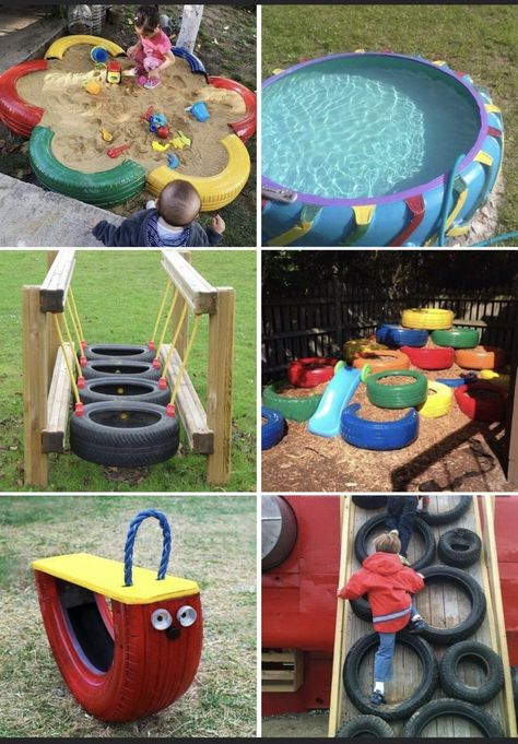 Kids Outdoor Play Area, Playground Garden, Easy Garden Ideas Landscaping, Fun Garden Art, Backyard Playground Landscaping, Kid Playground, Diy Kids Playground, Playground Backyard, Outdoor Kids Play Area