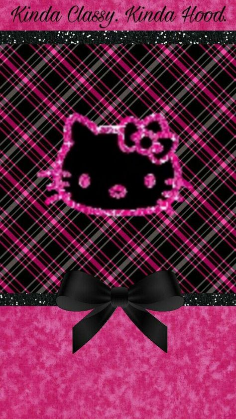 Hello Kitty Mcbling Wallpaper, Mcbling Background, Mcbling Wallpaper, Lockscreen Themes, Rare Aesthetic, Trashy Mcbling, Y2k Trashy, Hot Pink Wallpaper, Phone Customization