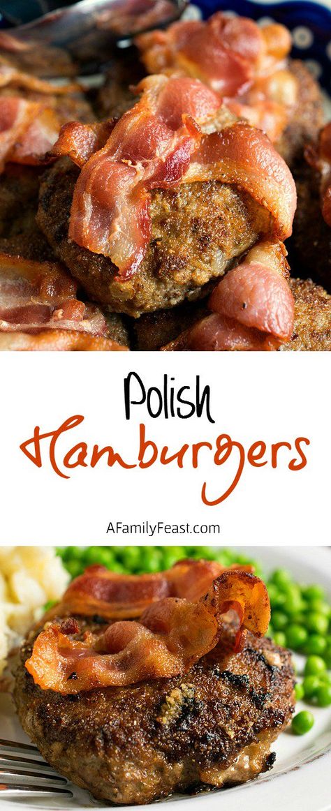 Polish Hamburgers – Simple ingredients and a deliciously different way to prepare burgers! Polish Burgers, Polish Hamburgers, Family Feast Recipes, Polish Kitchen, Polish Dishes, Polish Recipe, Polish Foods, Hamburger Recipe, Polish Heritage