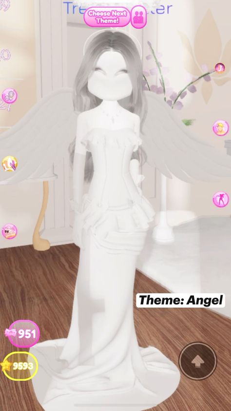 Theme: Angel Dress To Impress Outfits Roblox Game No Vip, Vip Dress To Impress Outfits, Red Carpet Dress To Impress, Dress To Impress Angel, Dress To Impress Brand, I Would Never Wear This Dress To Impress, Angel Dress To Impress, Baddie Dress To Impress, Roblox Dress To Impress