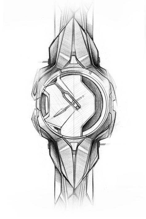 wrist watch design - sketches & renders      Digital Art Industrial Design Product Design Nature Inspired Products Design, Wrist Watch Drawing Reference, Watch Product Design, Watch Design Sketch Ideas, Watch Technical Drawing, Concept Sketches Product, Watch Blueprint, Watch Exploded View Sketch, Product Design Ideas