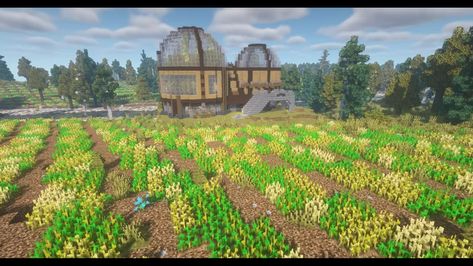 Bee Dome Minecraft, Minecraft Bee House, Bee Sanctuary Minecraft, Minecraft Bee Farm, Minecraft Bee Sanctuary, Pretty Minecraft Houses, Minecraft Bee, Bee Houses, Organic House