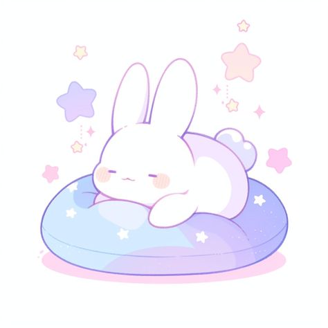 Chibi Bunny, Sleepy Bunny, Rabbit Drawing, Bunny Drawing, Chibi Anime Kawaii, Cute Animal Drawings Kawaii, Bunny Art, Cute Doodles Drawings, Cute Kawaii Drawings