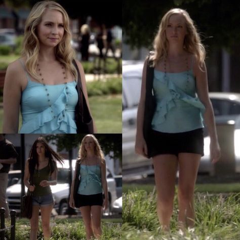 Caroline Forbes Season 1 Outfits, Caroline Tvd Outfits, Caroline Outfits, Caroline Forbes Halloween Costume, Caroline Forbes Outfits, Stefan And Caroline, Mackenzie Foy, Vampire Diaries Outfits, Vampire Clothes