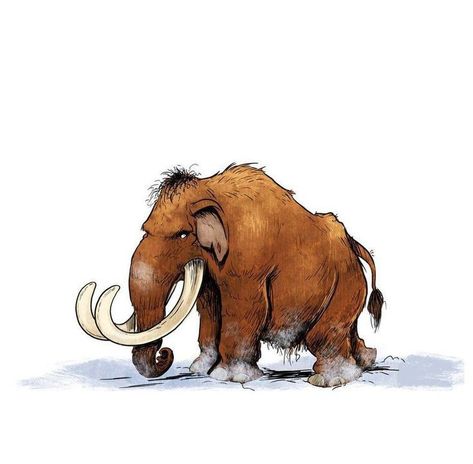 Mammoth Art, Woolly Mammoths, Prehistoric Mammals, Elephant Artwork, Animal Art Projects, Woolly Mammoth, Wooly Mammoth, Graffiti Cartoons, Extinct Animals