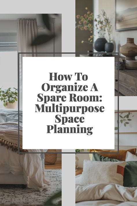 Discover strategies for organizing a spare room into a versatile, multipurpose space. Learn to define distinct areas for various activities, such as a home office, guest bedroom, or workout area, using furniture placement and storage solutions. This guide offers tips on maximizing functionality without sacrificing style or comfort, ensuring your spare room meets all your needs efficiently. Combining Furniture, Spare Space Ideas, How To Add Space To Your Home, Tv Room And Guest Room Combo, Bedroom To Living Room Convert, Spare Bedroom Storage, Small Multipurpose Room Ideas, Multipurpose Room Layout, Multipurpose Room Ideas