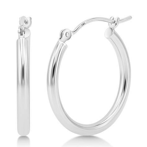 PRICES MAY VARY. EXCEPTIONAL QUALITY: Elevate your style with these exquisite 14k real white gold earrings, a timeless accessory that blends sophistication with understated charm. Crafted from high-quality 14-karat white gold, these silver gold hoop earrings exude a brilliant, polished finish.This pair of 14 karat white gold huggie hoop earring measures 📏 0.8 inches across the circle = 20mm. FINE ARTISTRY & DESIGN: The delicate size of these white gold hoops adds a touch of refinement to any en Real Gold Hoop Earrings, Thick Gold Hoop Earrings, White Gold Hoops, Small Gold Hoops, Gold Earrings For Women, White Gold Earrings, Timeless Accessories, Huggie Hoop Earrings, Hoop Earrings Small