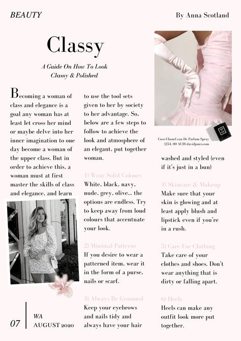 Old Money Feminine, Classic Things, High Quality Woman, Energy Aesthetic, Woman Tips, Stile Blair Waldorf, Etiquette And Manners, Mode Tips, Act Like A Lady