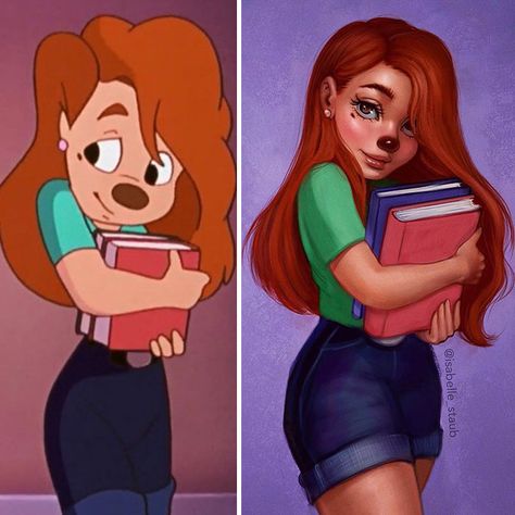 This Artist Turns Disney Animals Into Humans Using Her Own Unique Style | Bored Panda Isabelle Staub, Fan Art Disney, Lion King Images, Humanized Disney, Lindo Disney, Raven Halloween, Disney Afternoon, Disney Mignon, A Goofy Movie