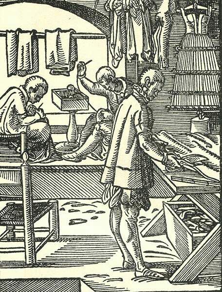 The Tailor Walter Crane, Medieval Life, Tailor Shop, Printing Press, Amman, Art Plastique, 16th Century, Letterpress, Literature