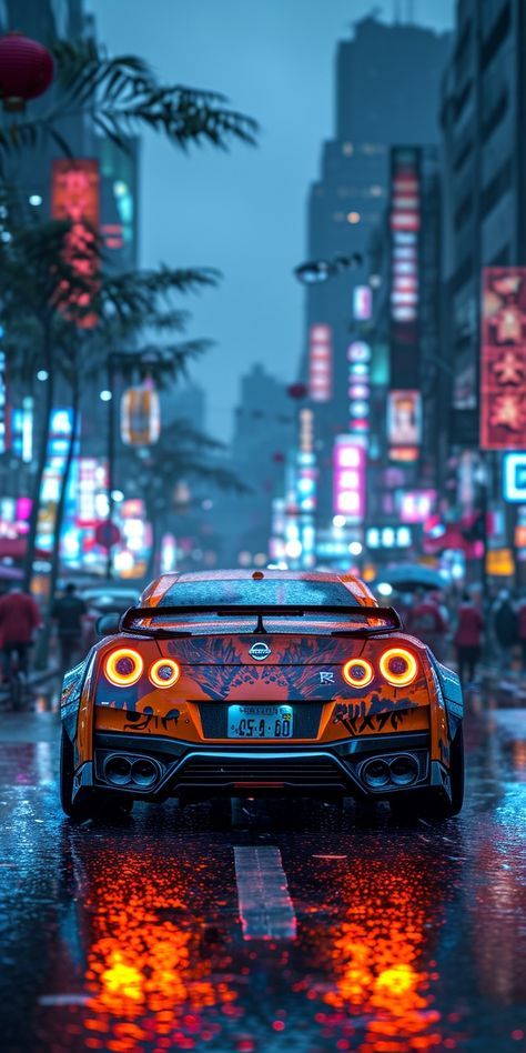 A Car, Nissan, Sports Car, Neon, Wallpapers, Cars, Sports, Red