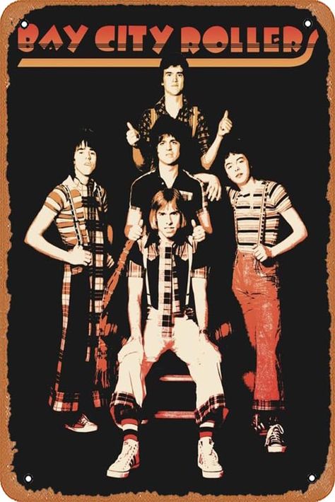 Bay City Rollers, Man Cave Wall Art, Cave Wall, Man Cave Wall, Garage Man Cave, Tin Metal, Retro Brand, Bay City, Man Cave Garage