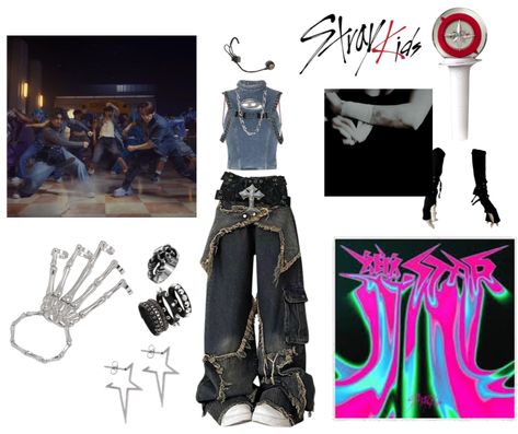 Stray Kid Outfit Concert, Skz Ate Outfit Idea, Dominate Outfit Ideas, Kpop Concert Essentials, Straykids Outfit Concert, Stray Kids Outfit Inspo Concert, Skz Ate Outfits, Maxident Outfit Inspired, Stray Kids Tour Outfits