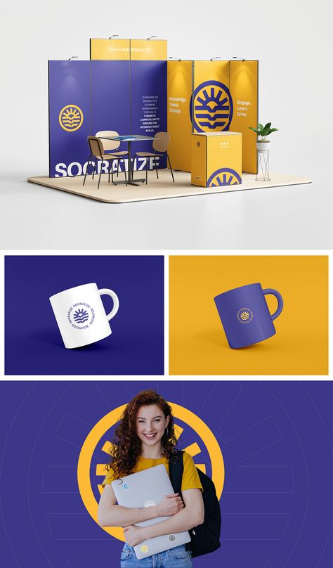 Socratize | Academy(Institute) Visual Identity on Behance Academy Branding Design, School Brand Identity, Academy Branding, University Branding, Moodboard Red, Academy Logo, Visual Identity Design, Embroidered Canvas, Graphic Design Lessons