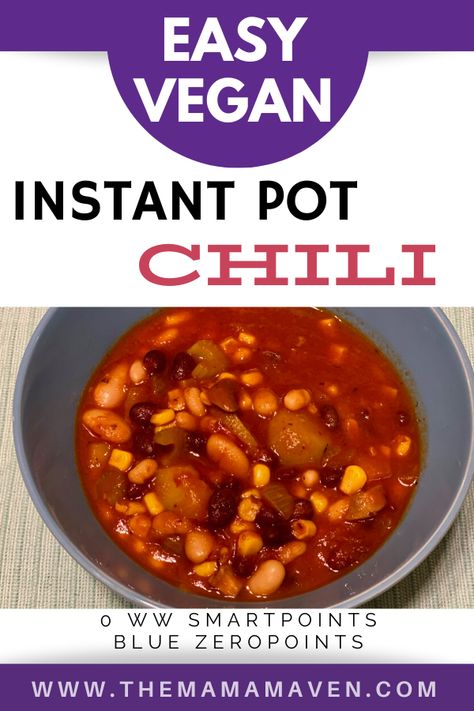 It's cold outside - make this vegan instant pot chili recipe. Yum! #vegan #veganchili #veganinstantpotchili #veganchili #instantpot #instantpotrecipe #instantpotchili #chili #coldweather #veggiechili Crockpot Chili Recipe, Easy Vegan Chili, Instant Pot Chili, Vegan Instant Pot, Vegan Crockpot Recipes, Vegan Instant Pot Recipes, Veggie Chili, Vegetarian Nutrition, Chili Recipe Crockpot