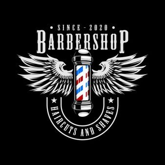 Logotipo de la peluquería | Vector Premium Fury Haircut, Barbershop Logo, Barber Shop Sign, Barber Logo, Barbershop Design, Barber Shop Decor, Cleaning Logo, Beauty Salon Decor, Shop Logo Design