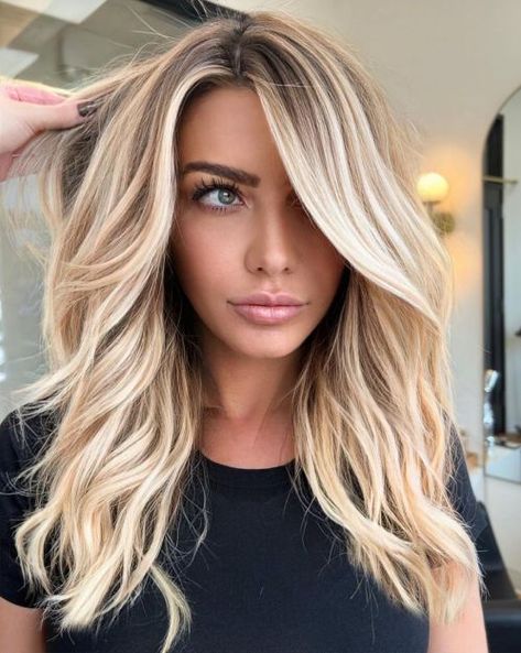 Butter Blonde Balayage Short Hair, Haircuts For Your 30s For Women, Lala Kent Hair Blonde, Thick Hair With Extensions, Root Smudge Blonde Curtain Bangs, Natural Blonde With Balayage, Demintional Blonde Highlights, 40 Year Old Blonde Hair For Women, Blonde Balayage For Fair Skin