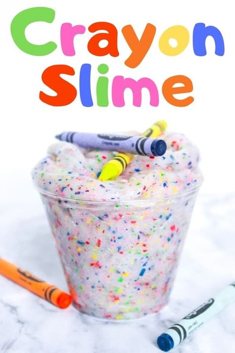 Borax Free Slime, Slime Easy, Colorful Slime, Making Crayons, Free Slime, Diy Crayons, Crayon Crafts, Slime Diy, Diy Slime Recipe