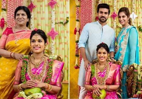 Sreeja Konidela and Kalyan Sreeja Konidela, Flower Garland Wedding, Grand Wedding, Telugu Wedding, Mehndi Decor, Mega Star, Celebrity Wedding, Wedding Rituals, Pink Gowns