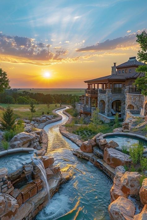 Lazy River Pool, Indoor Spa, Crazy Houses, Venomous Snakes, Pool Life, Dream Mansion, Lazy River, Home Garden Design, Beach Bungalows