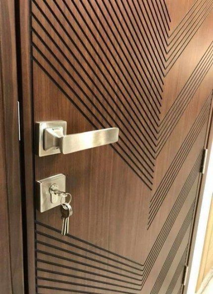 Wooden Door Entrance, Main Doors, Door Design Ideas, Trendy Door, Wooden Closet, Flush Door, Veneer Door, Main Entrance Door Design, Main Entrance Door