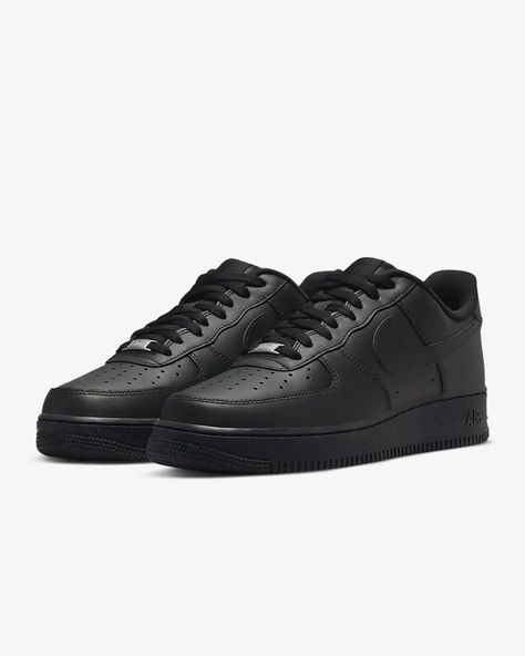 Black Air Force 1, Black Nike Sneakers, Jordan Model, Nike Models, Nike Air Force 1 07, Air Jordan 3, Mens Nike Air, Triple Black, Air Force 1 Low