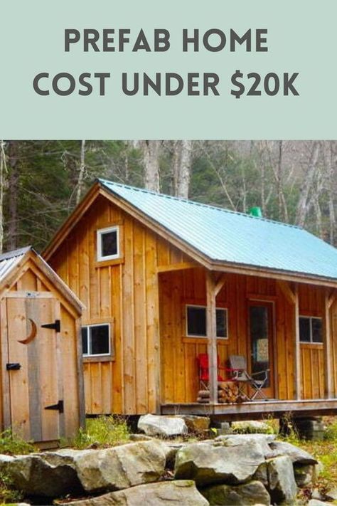 Prefab homes can cost under $20k. Pre Fabricated Homes Affordable, Prefab Homes Affordable, Guest House Tiny, Prefab Homes Canada, Prefab Tiny House Kit, House Room Ideas, Prefab Cabin Kits, Small Prefab Cabins, Cheap Prefab Homes