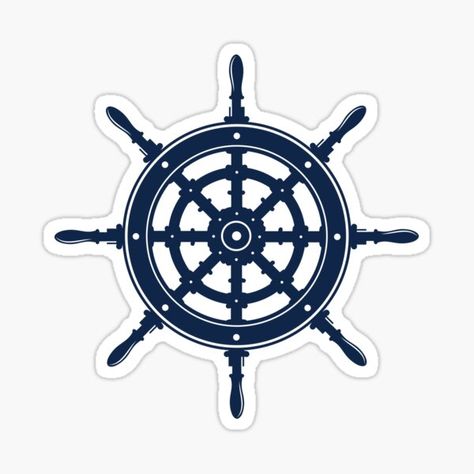 Available in multiple colors. Share it with your friends, order together and save on shipping. Perfect gift. • Millions of unique designs by independent artists. Find your thing. Sailing Logo, Ship Helm, Boat Wheel, Boat Stickers, Yin Yang Tattoos, Ship Wheel, New Sticker, Finger Tattoos, Hard Hats