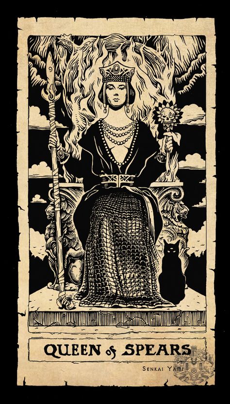 Senkai Yami, Tarot Cards Art Illustration, Vintage Tarot Cards, Tarot Tattoo, Vintage Tarot, Witchy Wallpaper, Tarot Cards Art, Minor Arcana, Tarot Card Decks