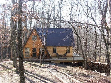 modified a frame cabins | Re: 20x32 A frame cabin Central KY Frame Cabins, A Cabin In The Woods, A Frame House Plans, Frame Cabin, Cabin Living, A Frame Cabin, A Frame House, Tiny House Cabin, A Cabin