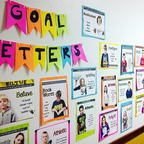 Goal Getters Bulletin Board, Goals Bulletin Board, Ron Clark Academy, Easy Bulletin Boards, Ron Clark, Data Wall, Hallway Displays, School Goals, Goal Getter