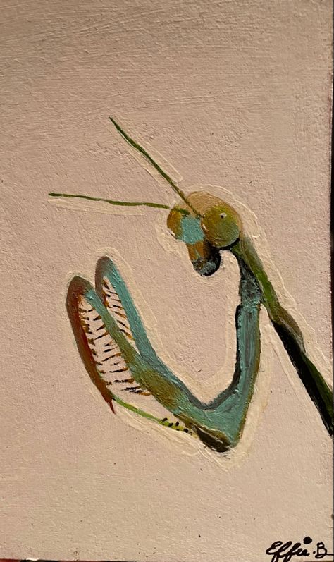 Abstract Bug Art, Cute Bug Painting, Bug Acrylic Painting, Praying Mantis Wallpaper, Praying Mantis Painting, Bug Painting Ideas, Bug Mural, Bug Sketches, Bug Background