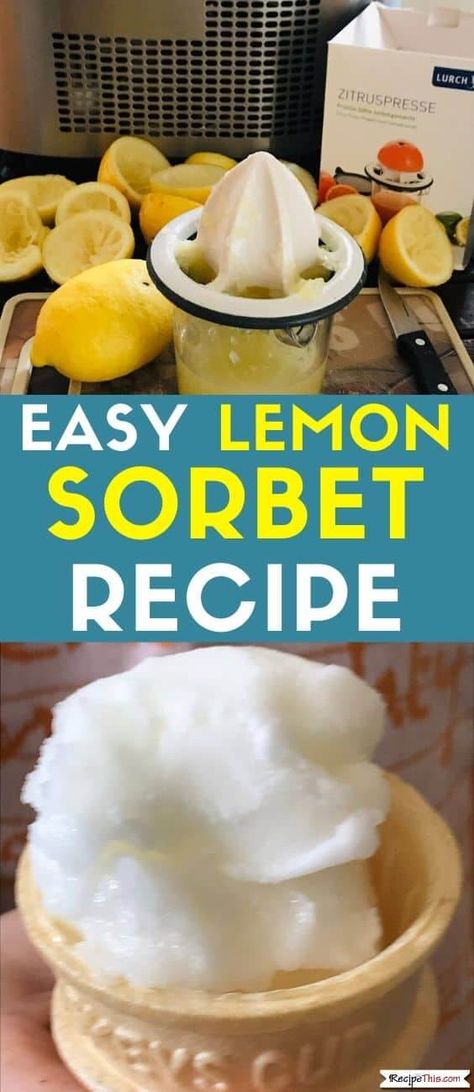 Stevia Desserts, Italian Ice Recipe, Recipe For Ice Cream, Lemon Sorbet Recipe, Sherbet Recipes, Icee Recipe, Cuisinart Ice Cream, Sorbet Recipe, Italian Ice Cream