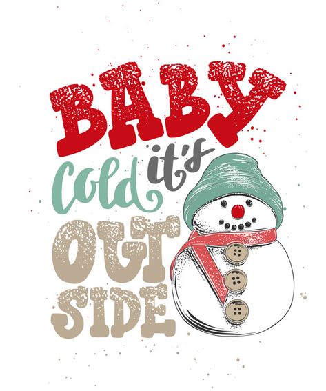 Baby it's cold outside. hand drawn calligraphy | Premium Vector #Freepik #vector #background #poster #christmas #winter Cards Ideas Handmade, Printable Santa Claus, Free Printable Christmas Cards, Animal Christmas Cards, Merry Christmas Calligraphy, Santa Letter Printable, Printable Snowman, Hygge Christmas, Merry Christmas And Happy Holidays