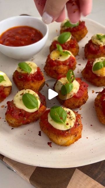 At Home Chef on Instagram: "CHICKEN NUGGET PARMIGIANA" Chicken Nugget Appetizers, Fancy Food Presentation, Chicken Nugget, Food Appetizers, Fancy Food, February 19, Party Food Appetizers, Chicken Nuggets, Home Chef