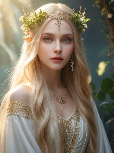 Otherkin Therian, Light Elves, Blonde Elf, Elf City, Elven Princess, Elves Fantasy, Princess Fashion, Magic Dress, Female Elf